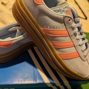 Adidas Gazelle Sneakers in Light Blue and Pink